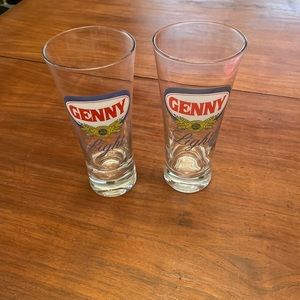 Genny Light Slim Beer Glasses, Pair